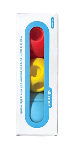MOLUK 2843361 MOX Spielball, 3er Set, innovatives Spielzeug aus Silikon, Lernspielzeug ab 0+ Monaten, bunt von MOLUK