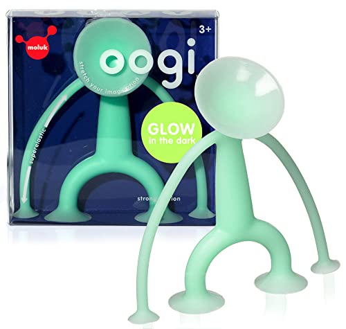 MOLUK 43110, OOGI Glow in The Dark, elastische Stretch-Figur mit Saugnäpfen, Lernspielzeug aus Silikon, kreativer Spielspaß für Kinder ab 3 Jahren, Motorikspielzeug von MOLUK