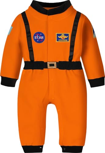 MOMBEBE COSLAND Astronaut Kostüm Kinder, Astroonaut für Karneval Faschingskostüme Kinder, Orange, 12-18 Monate MOMBEBE COSLAND Astronaut Kostüm Kinder, Astroonaut für Karneval Faschingskostüme Kinder, Orange, 12-18 Monate von MOMBEBE COSLAND