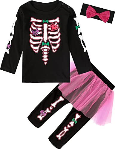 MOMBEBE COSLAND Halloween Kostüm Kinder Skelett Mädchen Baby Kostüm Fasching, 12-18 Monate MOMBEBE COSLAND Halloween Kostüm Kinder Skelett Mädchen Baby Kostüm Fasching, 12-18 Monate von MOMBEBE COSLAND