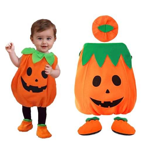 MOMBEBE COSLAND Halloween Kürbis Kostüm Kinder Halloween Kostüm Baby Faschingskostüme Mit Hut und Schuhen, 3-4 Jahr MOMBEBE COSLAND Halloween Kürbis Kostüm Kinder Halloween Kostüm Baby Faschingskostüme Mit Hut und Schuhen, 3-4 Jahr von MOMBEBE COSLAND