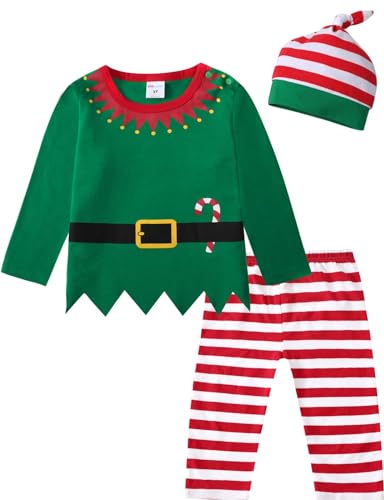 MOMBEBE COSLAND Weihnachtsoutfit Baby Jungen Weihnachten Elf Kostüm, Grün, 2 Jahre MOMBEBE COSLAND Weihnachtsoutfit Baby Jungen Weihnachten Elf Kostüm, Grün, 2 Jahre von MOMBEBE COSLAND