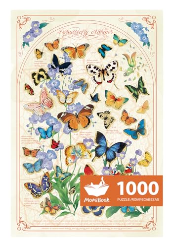 1000 Teile Puzzle für Erwachsene, MOMIBOOK Puzzles von Schmetterlingen Flüstern der Blüte, lustiges Puzzle für Frauen, Stress abbauen, Senile Demenz verhindern, Zusammenarbeit verbessern 1000 Teile Puzzle für Erwachsene, MOMIBOOK Puzzles von Schmetterlingen Flüstern der Blüte, lustiges Puzzle für Frauen, Stress abbauen, Senile Demenz verhindern, Zusammenarbeit verbessern von MOMIBOOK