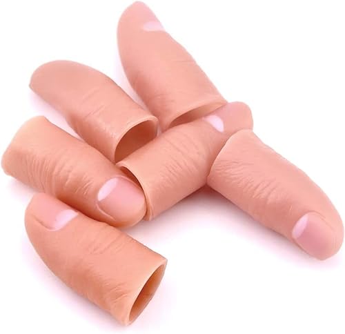 MOMOMAGE 6 Stück weiche Daumen falsche Finger Fake Daumenspitze Magic Zubehör für Vanishing Austausch und Aussehen von magischen Tricks Bühne Nahaufnahme Straße Magic Illusions Requisite Comedy MOMOMAGE 6 Stück weiche Daumen falsche Finger Fake Daumenspitze Magic Zubehör für Vanishing Austausch und Aussehen von magischen Tricks Bühne Nahaufnahme Straße Magic Illusions Requisite Comedy von MOMOMAGE