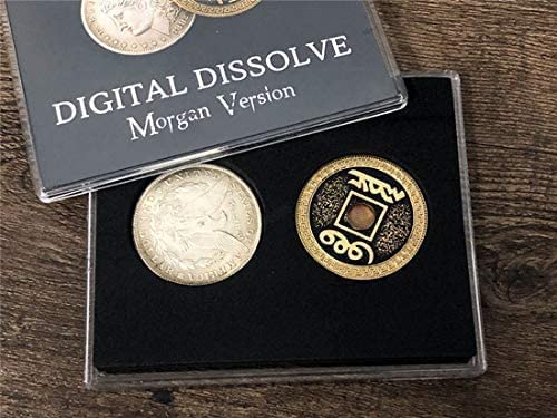 MOMOMAGE Digital Dissolve (Morgan Version) Magic Tricks Coin Visuell Change Up Illusions Gimmick Requisiten Mentalismus Fun von MOMOMAGE