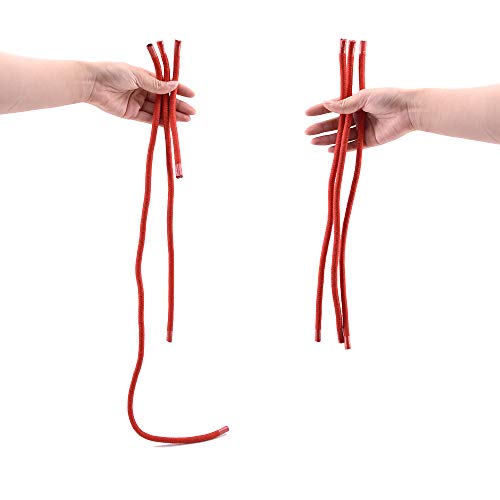 MOMOMAGE Drei Seil-Zaubertricks, lustige Seile, Zauberrequisiten für Magier, Nahaufnahme, Magische Illusion, Bühne, Magisches Seil, Illusion, Gimmick, einfach zu machen, Zaubershows (rot) von MOMOMAGE