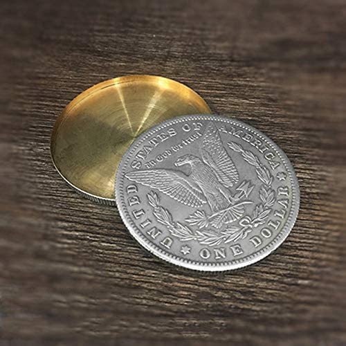 MOMOMAGE Morgan Dollar und erweiterte Muschel (Schwanz) Set Magic Tricks Coin Appear Vanish Magic Close Up Street Illusions Prop Zubehör von MOMOMAGE