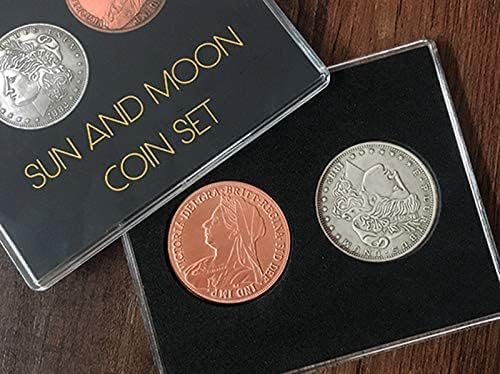 MOMOMAGE Sonne und Mond Münzen Set Magic Tricks Coin Transposition Vanish Magic Magician Accessory Close Up Illusions Prop Gimmick Mentalism MOMOMAGE Sonne und Mond Münzen Set Magic Tricks Coin Transposition Vanish Magic Magician Accessory Close Up Illusions Prop Gimmick Mentalism von MOMOMAGE