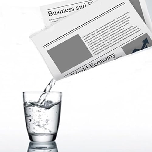 MOMOMAGE Trinken Sie Wasser in Zeitung Magic Tricks Die Zeitung Verstecktes Wasser für Zauberer Lustige Magic Stage Illusions Gimmicks Mentalismus Requisiten von MOMOMAGE