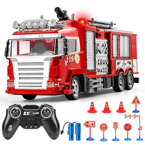 MOMOSTAR Feuerwehrauto Ferngesteuert, 1:18 Feuerwehr Auto mit Licht Sound Wasserspritz, Feuerwehrauto Spielzeug für Kinder ab 3 4 5 6 Jahre, Groß Feuerwehr Spielzeugauto Geschenk für Junge MOMOSTAR Feuerwehrauto Ferngesteuert, 1:18 Feuerwehr Auto mit Licht Sound Wasserspritz, Feuerwehrauto Spielzeug für Kinder ab 3 4 5 6 Jahre, Groß Feuerwehr Spielzeugauto Geschenk für Junge von MOMOSTAR
