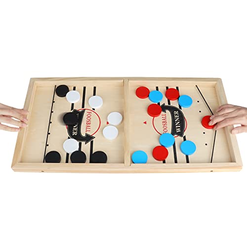 MOMSIV Schnelles Fast Spiel, Lustiges hölzernes Sling Puck-Gewinner-Brettspiel Tisch Eltern-Kind Interaktives Spielzeug-Partyspiel für Erwachsene MOMSIV Schnelles Fast Spiel, Lustiges hölzernes Sling Puck-Gewinner-Brettspiel Tisch Eltern-Kind Interaktives Spielzeug-Partyspiel für Erwachsene von MOMSIV