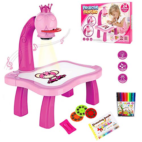Kinder-Zeichenprojektor-Tisch Mit Smart Projektor und Lichtmusik - Trace and Draw Toy für Kinder Kinder-Zeichenprojektor-Tisch Mit Smart Projektor und Lichtmusik - Trace and Draw Toy für Kinder von MOMSIV