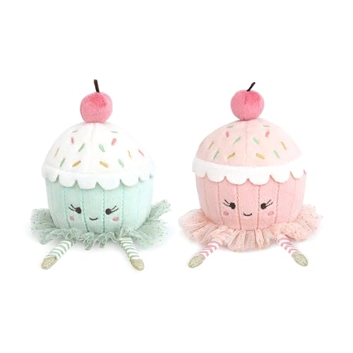 MON AMI Dancing Duo Cupcakes Plüsch-Set, 2 Stück, 15,2 x 8,9 cm, Plüschtiere, für Kinder jeden Alters, Geburtstagsparty-Dekoration von MON AMI