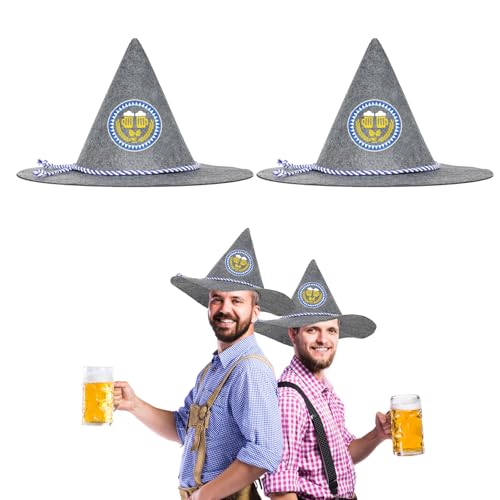 MONCAP 2 Stück Oktoberfest Trachtenhut Bayerischer Hut Bayern Filzhut Volksfest Wiesn Hut Bierfest Seppelhut für Herren Damen Oktoberfest Accessoires Deutsche Bierfest Mottoparty MONCAP 2 Stück Oktoberfest Trachtenhut Bayerischer Hut Bayern Filzhut Volksfest Wiesn Hut Bierfest Seppelhut für Herren Damen Oktoberfest Accessoires Deutsche Bierfest Mottoparty von MONCAP