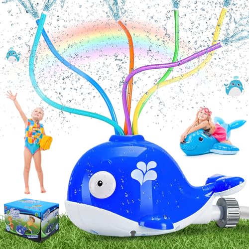 MONCAP Wasserspielzeug Kinder Wassersprinkler Spielzeug Wal Sprinkler Wasserspielzeug Garten Rasensprenger Outdoor Spiele für Junge Mädchen Kleinkinder Sommer Draußen Wasserspiel MONCAP Wasserspielzeug Kinder Wassersprinkler Spielzeug Wal Sprinkler Wasserspielzeug Garten Rasensprenger Outdoor Spiele für Junge Mädchen Kleinkinder Sommer Draußen Wasserspiel von MONCAP