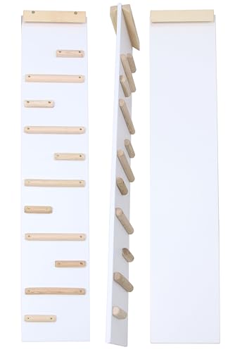 MONKEY GYM Kletterrampe doppelseitige Rutsche für Kletterdreieck & Sprossenwand Spielplatz Klettergerüst weiß und Holz von MONKEY GYM