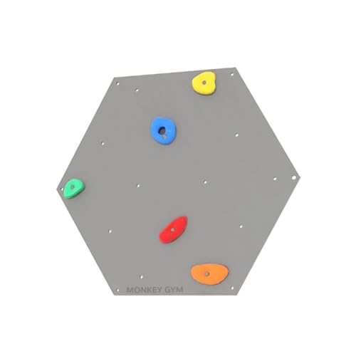 MONKEY GYM Kletterwand für Kinder Indoor Holz Klettergerüst Kletterspielzeug für Kinderzimmer & Spielplatz Würfel 1 grau Klettergriffe bunt MONKEY GYM Kletterwand für Kinder Indoor Holz Klettergerüst Kletterspielzeug für Kinderzimmer & Spielplatz Würfel 1 grau Klettergriffe bunt von MONKEY GYM