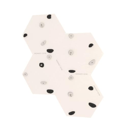MONKEY GYM Kletterwand für Kinder Indoor Klettergerüst Holz Kletterspielzeug für Kinderzimmer & Spielplatz Würfel 4 weiß Klettergriffe schwarz und weiß von MONKEY GYM