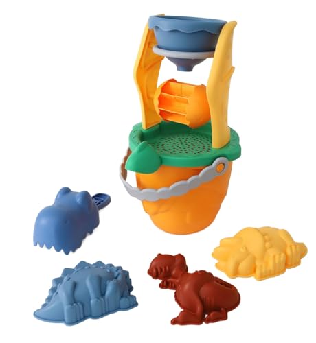 MONKEY GYM Sandspielzeug Wassermühle Sandmühle, Schaufel, Dinosaurierformen, Eimer Strandspielzeug Sandkasten Spielzeug für Kinder Dino MONKEY GYM Sandspielzeug Wassermühle Sandmühle, Schaufel, Dinosaurierformen, Eimer Strandspielzeug Sandkasten Spielzeug für Kinder Dino von MONKEY GYM