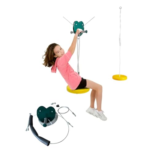 MONKEY GYM Seilbahn Seilrutsche Gartenspielzeug für Kinder Erwachsene grün von MONKEY GYM