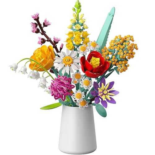 MONOFUN Blumenstrauß-Bauset, ideal für kreative Heimbüro-Dekoration, tolles Geschenk für Geburtstage, Valentinstag, Muttertag, geeignet für Erwachsene und Kinder im Alter von 8–12 Jahren, 1070 Teile MONOFUN Blumenstrauß-Bauset, ideal für kreative Heimbüro-Dekoration, tolles Geschenk für Geburtstage, Valentinstag, Muttertag, geeignet für Erwachsene und Kinder im Alter von 8–12 Jahren, 1070 Teile von MONOFUN