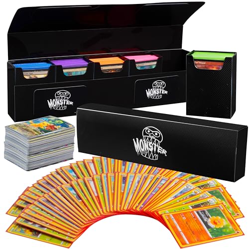 MONSTER PROTECTORS Die Hydra 5 Compartment Riveted Deck Box w einem Magnetverschluss Trading Card-Kasten Hält Fünf Decks- Passend MTG Magic The Gathering, Yugioh, Pokemon von MONSTER PROTECTORS