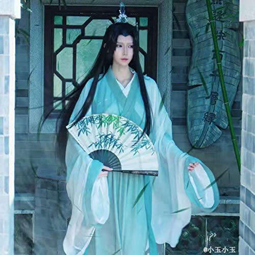 MOOCO MORNING Chinesischer Anime Roman The Scum Villain Self Shen Qingqiu Cosplay Unisex Hanfu Kleid Frauen Anime Halloween Kostüm Chinesischer Fan von MOOCO MORNING