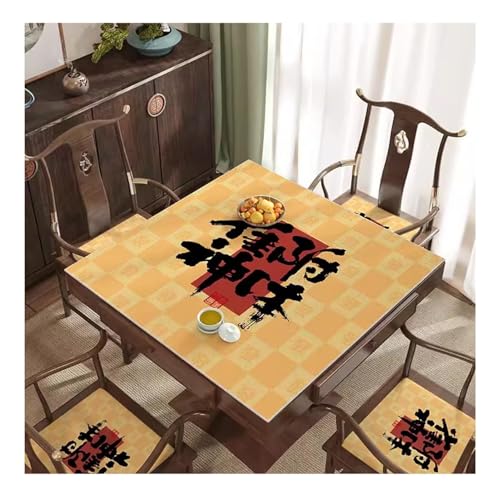 MOOFUT Mahjong-Tischdecke Dicke Mahjong-Tischmatte, rutschfeste Geräuschreduzierung, Brettspiel-Spielmatte for Tischbrettspiele, Kartenspiele, Fliesenspiele (Color : Beige-2, Size : 39.4x39.4inch) von MOOFUT