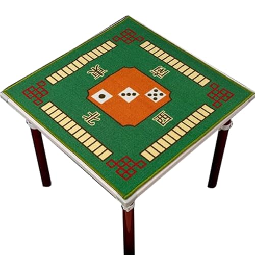 Mahjong-Tischdecke 1 Stück Mahjong-Matte, 30,7 Zoll, 32,7 Zoll, 34,7 Zoll, 31,5 Zoll, rutschfest und geräuschreduzierend, Mahjong-Kartenspiel-Tischmatte, mit Tasche ( Color : Green , Size : 30.7x30.7i von MOOFUT