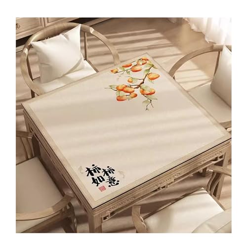 Mahjong-Tischdecke Dicke Mahjong-Tischmatte Mit Aufbewahrungstasche, Rutschfeste Und Geräuschreduzierende Poker-Karten-Domino-Spieltischabdeckung, Freier Zuschnitt ( Color : Beige , Size : 23.6x23.6in von MOOFUT