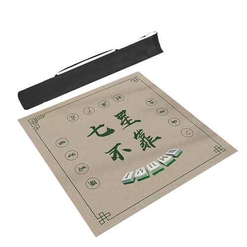 Mahjong-Tischdecke Quadratische Mahjong-Tischmatte Mit Aufbewahrungstasche, Rutschfester Und Geräuschreduzierender Spieltischabdeckung, 60/70/80/85/90/95/100/120 Cm ( Color : 3 , Size : 35.4x35.4in/90 von MOOFUT