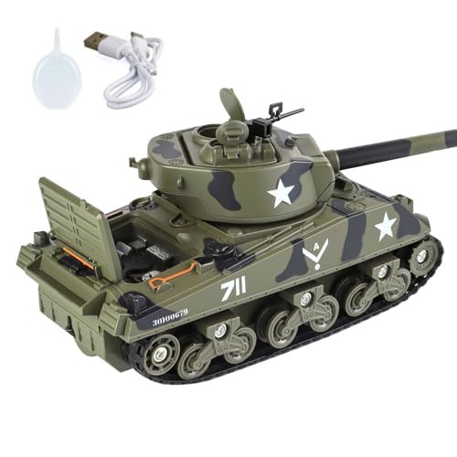 1:35 Alloy WWII USA M4 Sherman Medium Tank Model Vehicle Armored Car Collection for Kids Adult Collector von MOOKEENONE
