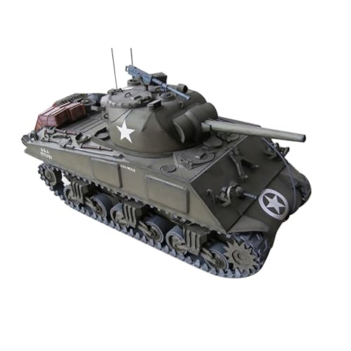 MOOKEENONE 1:25 USA Sherman M4A3 Panzer 3D Papier Modell Militär Panzerfahrzeug Panzerwagen-Sammlung (unmontierter Kit) von MOOKEENONE