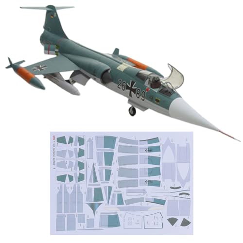 MOOKEENONE 1:33 US F-104G Starfighter Military Fighter Flugzeug Papier Modell Simulation Sammlung Display (Unassembled Kit) von MOOKEENONE