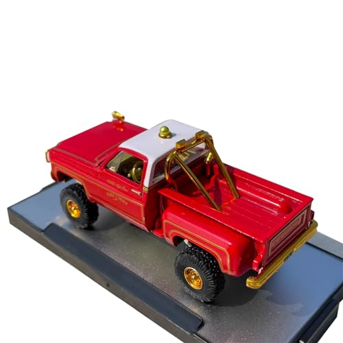 MOOKEENONE 1:64 Pickup Feuerwehrauto Off-Road-Modell, Anzeige des LKW-Modells für Chevrolet Scottsdale für Sammlung, Dekoration, Heimbüro von MOOKEENONE