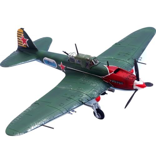 MOOKEENONE 1:72 Legierung WWII Sowjetische Ilyushin IL-2 Shturmovik Angriffsflugzeug Modell Simulation Luftfahrt Wissenschaft Ausstellungsmodell von MOOKEENONE
