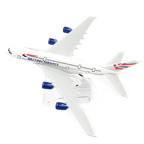MOOKEENONE 16 cm British Airways A380 Flugzeugmodell-Simulation, Flugzeugmodell, Luftfahrtmodell, Flugzeug-Kits für Sammlung und Geschenk von MOOKEENONE