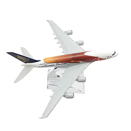 MOOKEENONE Alloy A380 Singapore Airlines SG50 Livery Plane Model 16cm Simulation Aircraft Aviation Model von MOOKEENONE