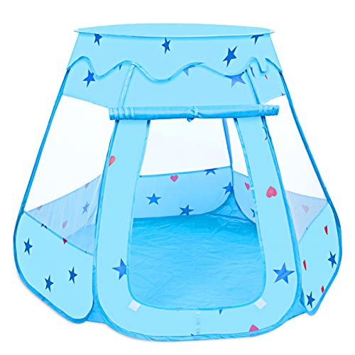 MOOKLIN ROAM Baby Spielzelt, 115 x 93cm Pop Up Zelt Baby Kugelbad Kinder Bällepool Outdoor mit Aufbewahrungsbeutel für Drinnen und Draußen, Bällebäder Plastikbälle (Bälle Nicht Inbegriffen) - Blau von MOOKLIN ROAM