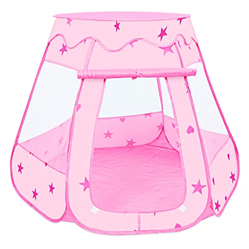 MOOKLIN ROAM Baby Spielzelt, 115 x 93cm Pop Up Zelt Baby Kugelbad Kinder Bällepool Outdoor mit Aufbewahrungsbeutel für Drinnen und Draußen, Bällebäder Plastikbälle (Bälle Nicht Inbegriffen) - Pink von MOOKLIN ROAM