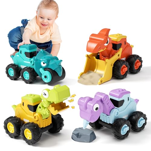MOONTOY Spielzeug ab 1 Jahr, Baby Dinosaurier Spielzeugautos, Kinder Bausandkasten Fahrzeug Spielset, Press and Go Baby Auto für Kleinkinder 12 18 Monate, Großartig Geschenk für Kinder 1 2 3 Jahr MOONTOY Spielzeug ab 1 Jahr, Baby Dinosaurier Spielzeugautos, Kinder Bausandkasten Fahrzeug Spielset, Press and Go Baby Auto für Kleinkinder 12 18 Monate, Großartig Geschenk für Kinder 1 2 3 Jahr von MOONTOY