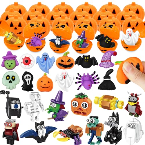MOONTOY Halloween Mitgebsel Kinder, 24 Kürbisse mit 12 Squishies & 12 2-in-1-Bausteinsets, DIY Halloween-Geschenktüten-Füller, Süßes oder Saures und Klassenzimmer-Geschenke für Jungen und Mädchen 3+ MOONTOY Halloween Mitgebsel Kinder, 24 Kürbisse mit 12 Squishies & 12 2-in-1-Bausteinsets, DIY Halloween-Geschenktüten-Füller, Süßes oder Saures und Klassenzimmer-Geschenke für Jungen und Mädchen 3+ von MOONTOY