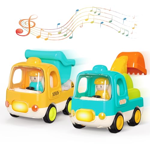 MOONTOY Baby Spielzeugautos ab 1 Jahr, Push and Go Baufahrzeuge für 1 2 3 4 Jahr Jungen Mädchen, Inklusive Bagger und Kipper mit Musik und Lichtern,Spielzeug Autos Geschenke für Kinder 1 Jahr MOONTOY Baby Spielzeugautos ab 1 Jahr, Push and Go Baufahrzeuge für 1 2 3 4 Jahr Jungen Mädchen, Inklusive Bagger und Kipper mit Musik und Lichtern,Spielzeug Autos Geschenke für Kinder 1 Jahr von MOONTOY