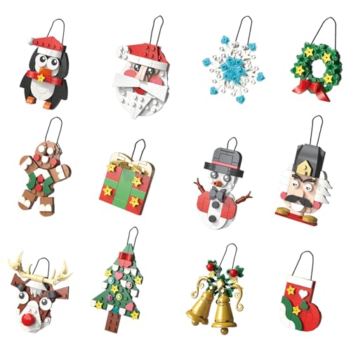 MOONTOY Weihnachtsschmuck-Bausatz, 12-teiliges Bauspielzeug von MOONTOY