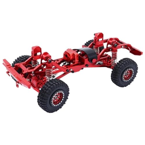 kettenfahrwerk Für TRX4M TRX4-M 1/18 RC Crawler Auto Upgrade Teile Zubehör Metall Zusammengebauten Rahmen Chassis Kit (Color : Red) von MOOWI