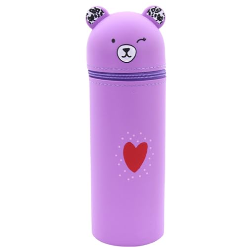 CYGMRFH Kawaii Federmäppchen, 2 in 1 Stifteköcher Schön Stehendes Mäppchen Bär Bleistifthalter Schulbedarf Schreibtisch Organizer für Kinder Studenten Erwachsene Schule Büro… von MOPQMKT