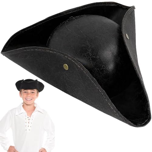 MOPQMKT Pirate Hat Tricorn Hut Steampunk Pirate Hut Karnevalskostüm, Hut Piratenkappe Verkleidung Kolonial Mittelalter Accessoire für Piraten Mottoparty Halloween Cosplay MOPQMKT Pirate Hat Tricorn Hut Steampunk Pirate Hut Karnevalskostüm, Hut Piratenkappe Verkleidung Kolonial Mittelalter Accessoire für Piraten Mottoparty Halloween Cosplay von MOPQMKT