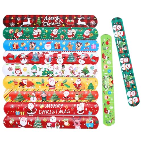 MOPQMKT Weihnachten Slap Armbänder 24 Stück Schnapparmbänder Kindergeburtstag Slap Bands Schnapparmbänder für Geburtstagsgeschenke Spielpreise Kinderpartys MOPQMKT Weihnachten Slap Armbänder 24 Stück Schnapparmbänder Kindergeburtstag Slap Bands Schnapparmbänder für Geburtstagsgeschenke Spielpreise Kinderpartys von MOPQMKT