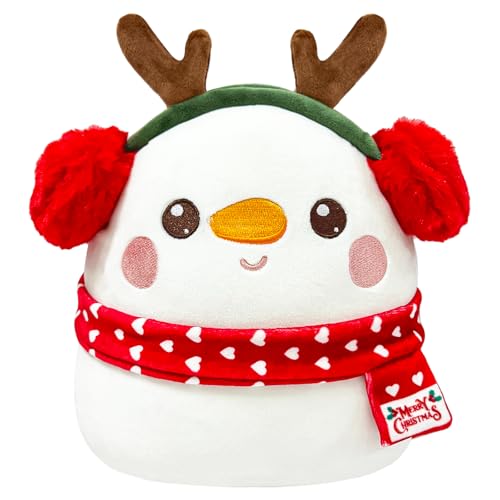 MORAINJAY Weihnachts Plüsch Schneemann Kuscheltiere für Kinder, 20 cm Plüschkissen, Weiche Stofftiere für Mädchen und Jungen, Süße Weihnachts Teddys, Sofadekoration für Zuhause MORAINJAY Weihnachts Plüsch Schneemann Kuscheltiere für Kinder, 20 cm Plüschkissen, Weiche Stofftiere für Mädchen und Jungen, Süße Weihnachts Teddys, Sofadekoration für Zuhause von MORAINJAY