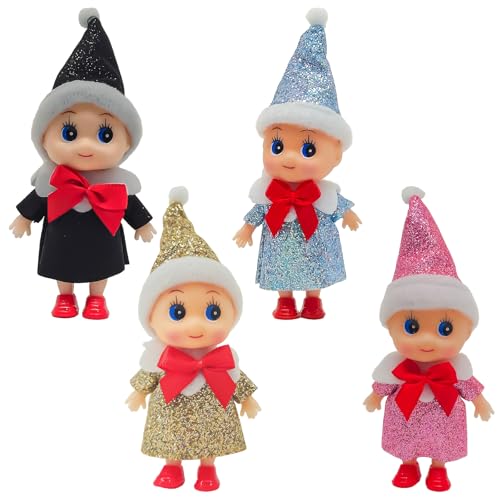 MORAINJAY 4er Set Weihnachts Mini Baby Elf Puppen, Weihnachts Ungezogene Baby Elfen, Kleine Elfen Figuren für Mädchen und Jungen, Weihnachtsstrumpf Füller, Kinder Neujahr Geschenke MORAINJAY 4er Set Weihnachts Mini Baby Elf Puppen, Weihnachts Ungezogene Baby Elfen, Kleine Elfen Figuren für Mädchen und Jungen, Weihnachtsstrumpf Füller, Kinder Neujahr Geschenke von MORAINJAY